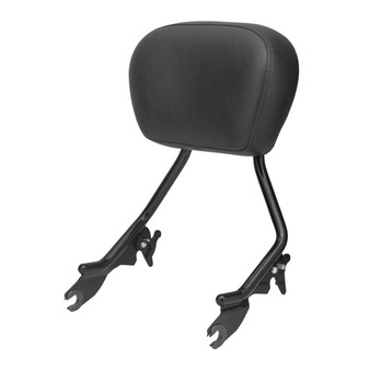 Sissy Bar King Low/Passenger Backrest 16" Detachable for Harley-Davidson Touring - Black