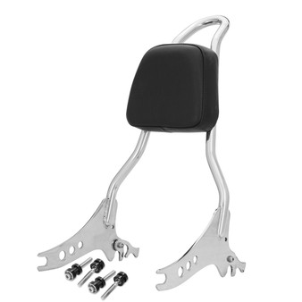 Sissy Bar King/Passenger Backrest 20" Detachable for Harley-Davidson Sportster 883 - Polished  Stainless Steel