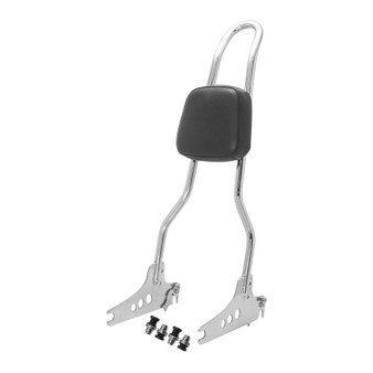 Sissy Bar King/Passenger Backrest 25" Detachable for Harley-Davidson Softail Sport Glide - Polished Stainless Steel