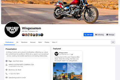 ​Discover Our Facebook Page: Connect with Wings Custom
