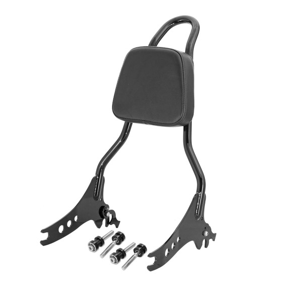 Sissy Bar King/Passenger Backrest 20" Detachable for Harley-Davidson Sportster Custom - Black