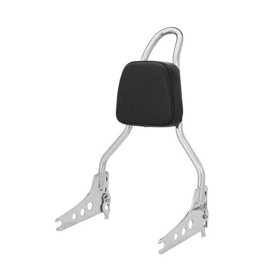 Sissy Bar King/Passenger Backrest 20" Detachable for Harley-Davidson Softail Fat Bob - Polished Stainless Steel