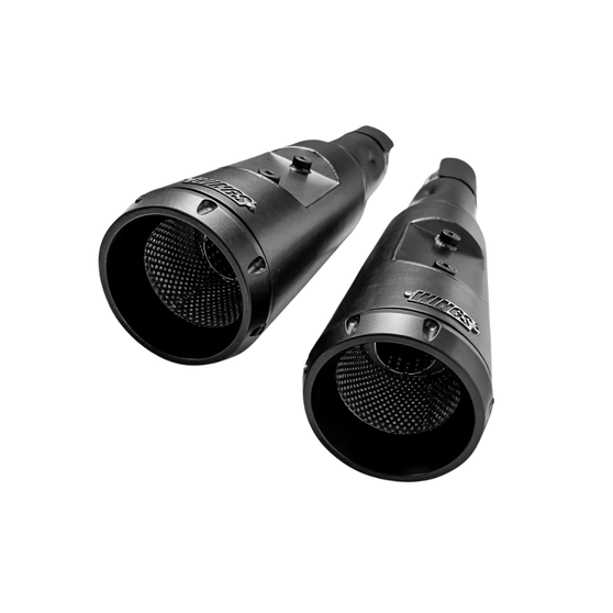 Low Shot 5" Slip-On Mufflers for Harley-Davidson Touring 2 - Black