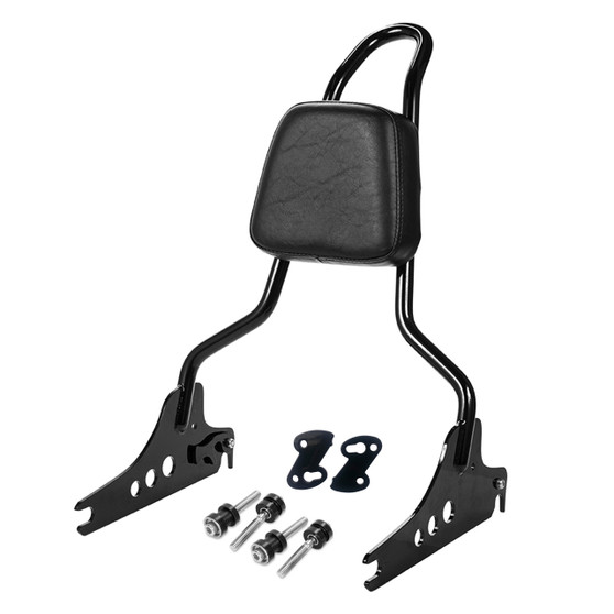 Sissy Bar King/Passenger Backrest 20" Detachable for Harley-Davidson Dyna Wide Glide - Black