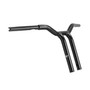 Sun Bar Pullback Robust 1.1/4" Handlebars for Harley-Davidson Dyna Fat Bob - Black