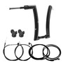 King Rhino 2" Handlebars Kit + Clamps +  Mechanical Cables + Extension Wiring Kit for Harley-Davidson Softail Breakout with Electronic Throttle - Black