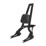 Sissy Bar Square Bone Brutale/Passenger Backrest 25" Detachable Luggage Rack for Harley-Davidson Softail Sport Glide - Black