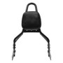 Quick-Assembly Sissy Bar King/Passenger Backrest 20" Luggage Rack for Harley-Davidson Dyna Super Glide - Black