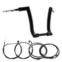 Rogue Rhino 2" Handlebars Kit + Mechanical Cables + Extension Wiring Kit for Harley-Davidson Softail Fat Boy with Electronic Throttle - Black