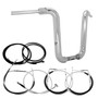 Ape Classic Rhino 2" Handlebars Kit + Mechanical Cables + Extension Wiring Kit for Harley-Davidson Softail Line without Electronic Throttle - Polished Stainless Steel