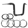 Ape Classic Rhino 2" Handlebars Kit + Mechanical Cables + Extension Wiring Kit for Harley-Davidson Softail Line without Electronic Throttle - Black