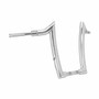 Diablo Curve Rhino 2" Handlebars Kit + Clamps + Mechanical Cables + Extension Wiring Kit for Harley-Davidson Softail Breakout without Electronic Throttle - Polished Stainless Steel
