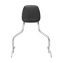 Sissy Bar King Low/Passenger Backrest 16" Detachable for Harley-Davidson Softail Breakout - Polished Stainless Steel