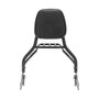 Sissy Bar King Low/Passenger Backrest 16" Detachable Luggage Rack for Harley-Davidson Softail Slim - Black