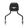 Sissy Bar King Low/Passenger Backrest 16" Detachable for Harley-Davidson Softail Custom - Black