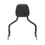 Sissy Bar King Low/Passenger Backrest 16" Detachable for Harley-Davidson Softail Custom - Black
