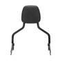 Sissy Bar King Low/Passenger Backrest 16" Detachable for Harley-Davidson Softail Standard - Black