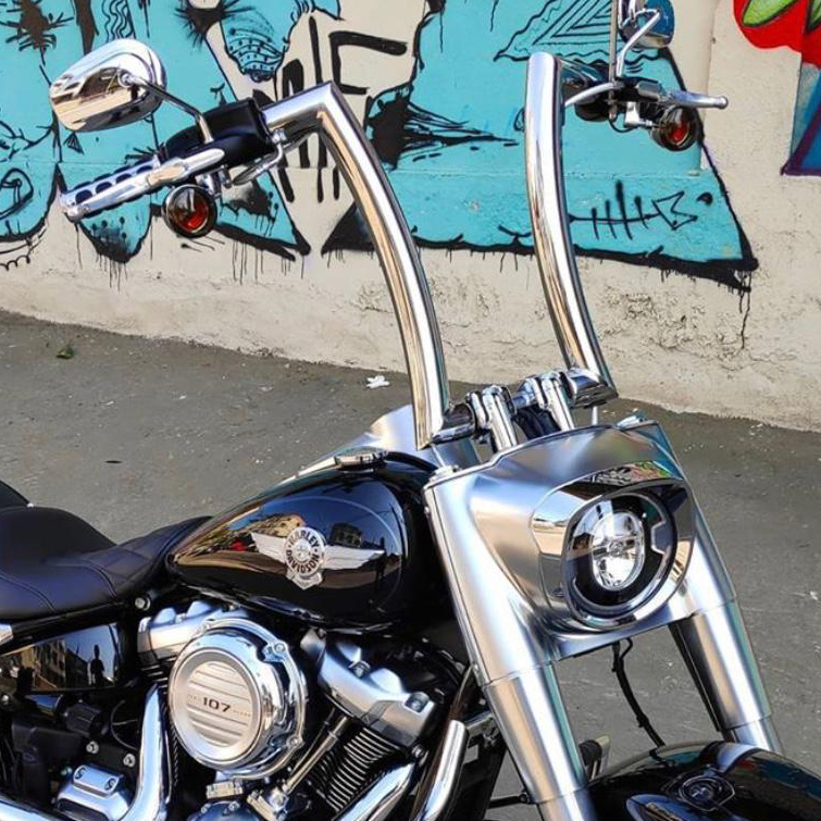 King Curve Rhino 2 Handlebars for Harley-Davidson Softail Fat Boy