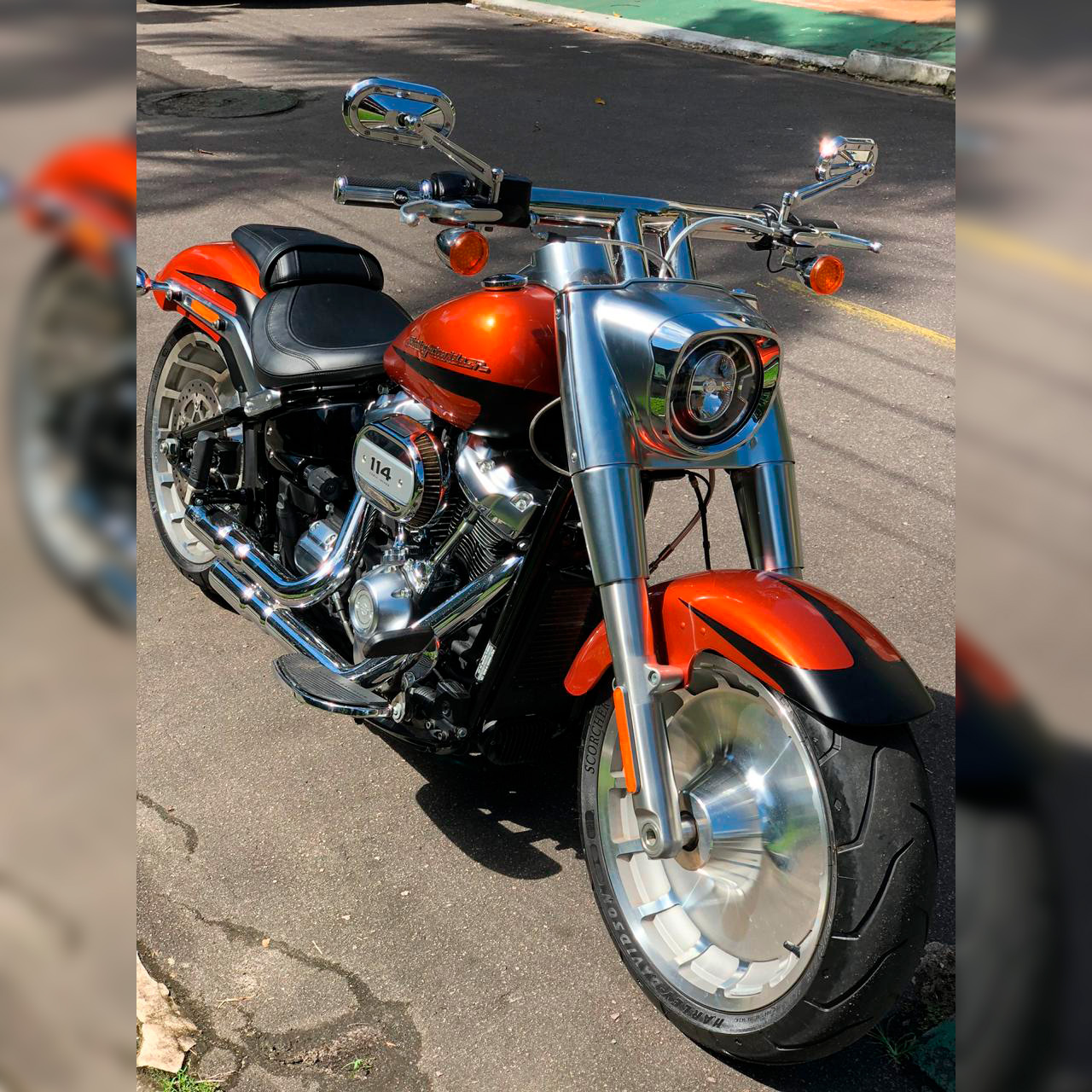 TBar Rhino 2" Handlebars for HarleyDavidson Fat Boy Black and