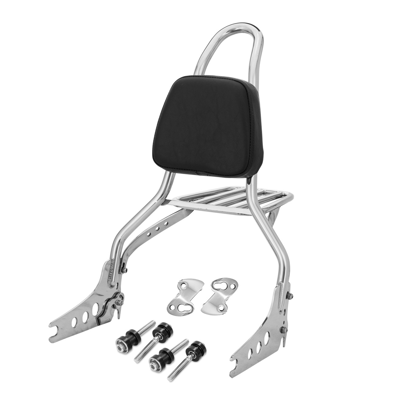 Sissy Bar King/Passenger Backrest 20" Detachable Luggage Rack for HarleyDavidson Dyna Wide