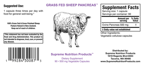 Grass Fed Sheep Pancreas