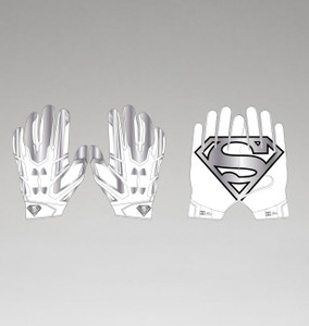 Under Armour Boy's UA F5 Alter Ego Superman Football Gloves Under Armour Boy's UA F5 Alter Ego Superman Football Gloves