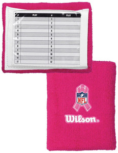 Wilson QB Single Window 5" Pink Breast Cancer Wrist Coach