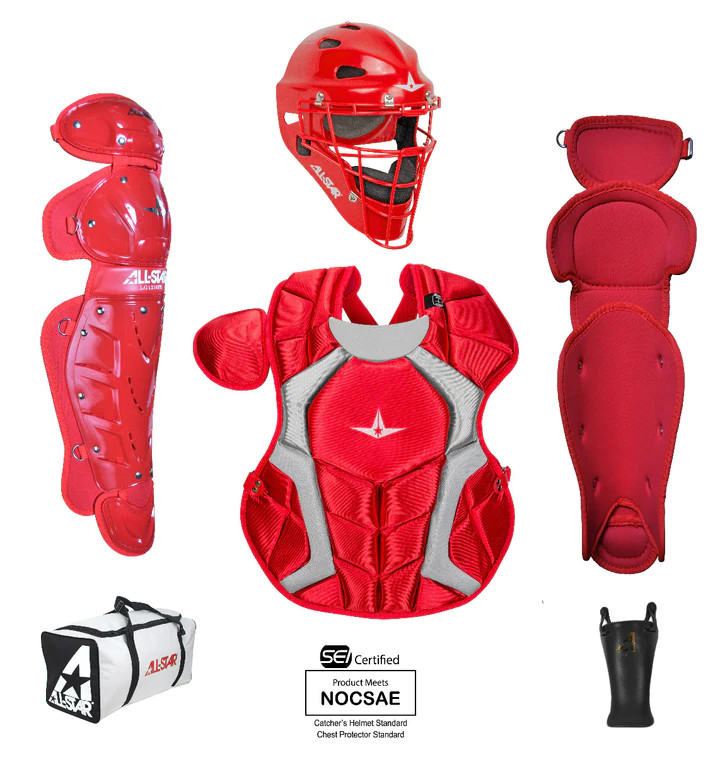 All Star Players Series Youth Catchers Box Set Fits Ages 7-9 Red