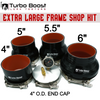 Large Frame Shop Turbo Boost Leak Tester kit 4" 5" 5.5" 6"