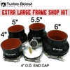 Large Frame Turbo Boost Leak Tester Shop Kit 4" 5" 5.5" 6" - Billet 6061 Aluminum - Diesel, Semi & Pro-Mod Turbos