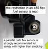 E85 Flex Fuel Sensor Bypass Module HIGH FLOW Ethanol - works w/ 95mm sensors - Universal kit includes 6AN 8AN in/out - SENSOR NOT INCLUDED