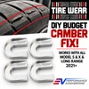 Tesla Model S / X Rear Camber Shim Kit - Silver 0.7° - Stock & Mild Drop - Billet Aluminum (2021+)