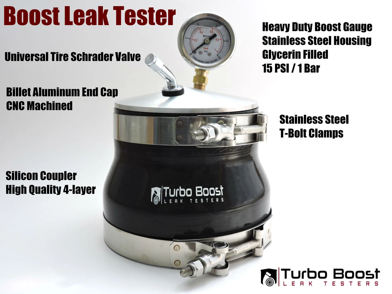 Volvo D16, Cummins ISX & CM870 Boost Leak Tester - Billet Aluminum - Diesel Truck Turbo Leak Test