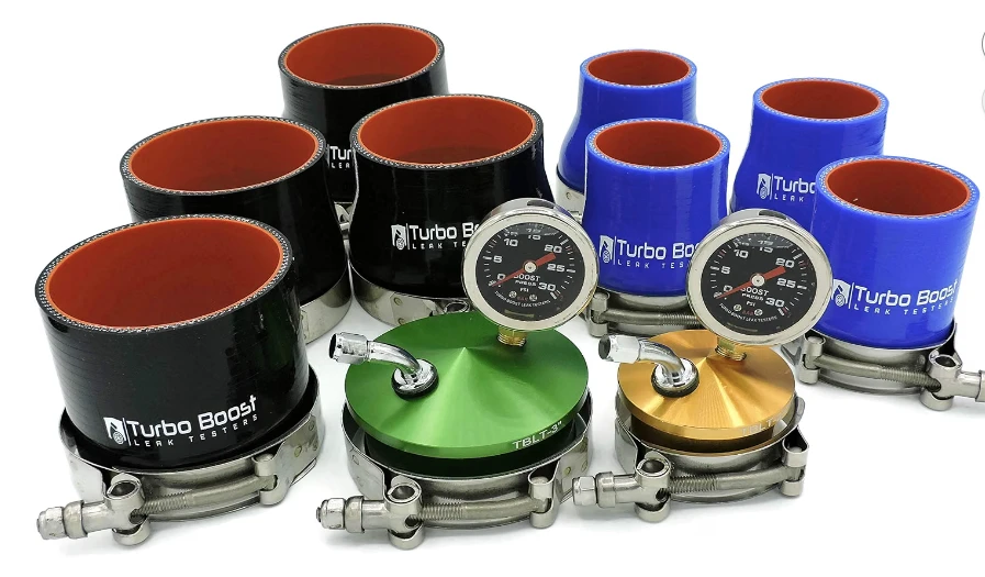 Universal Turbo Boost Leak Tester Shop Kit 2" to 4" - Billet 6061 Aluminum - Every 1/4" Size - Find P0299 Leaks