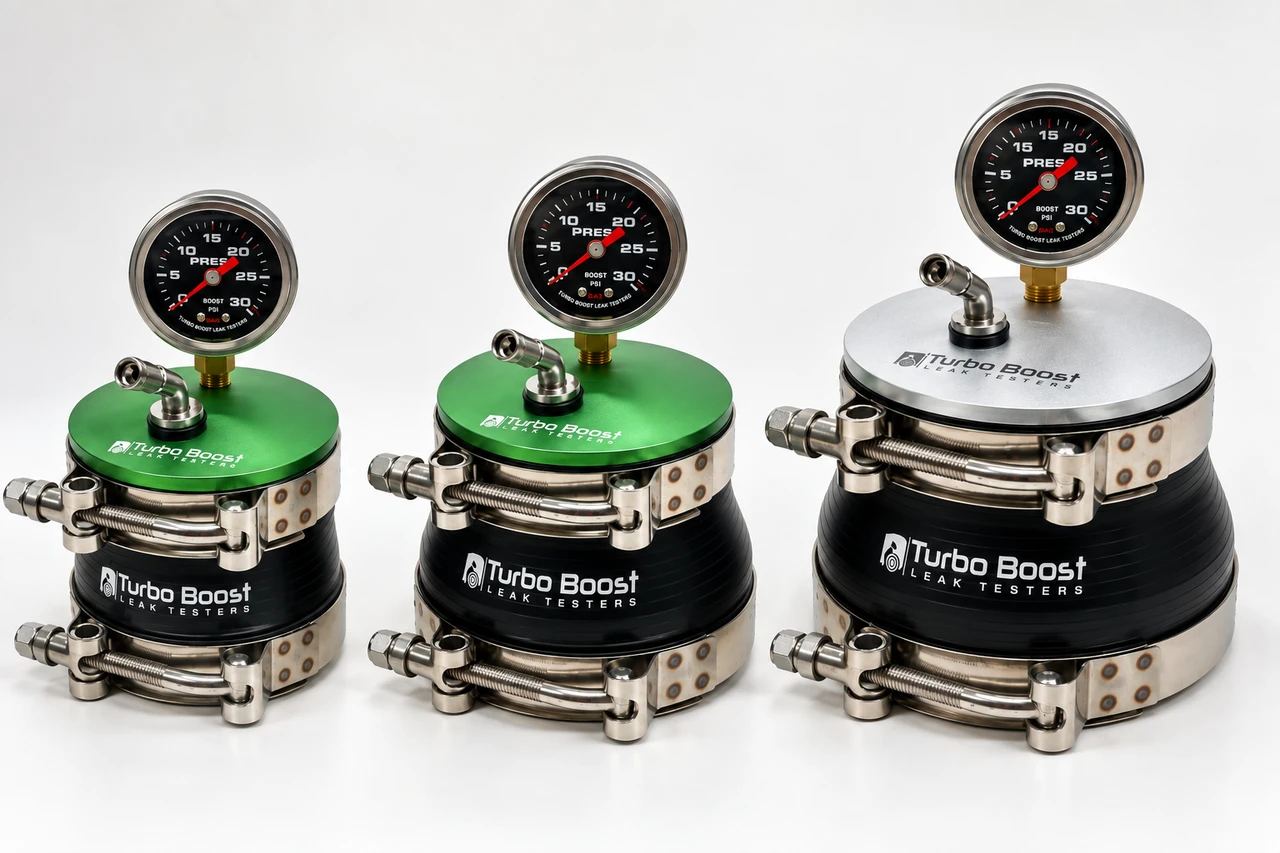 Big Turbo Boost Leak Tester Shop Kit 3" 4" 5" - Billet 6061 Aluminum - Find Turbo Underboost Leaks