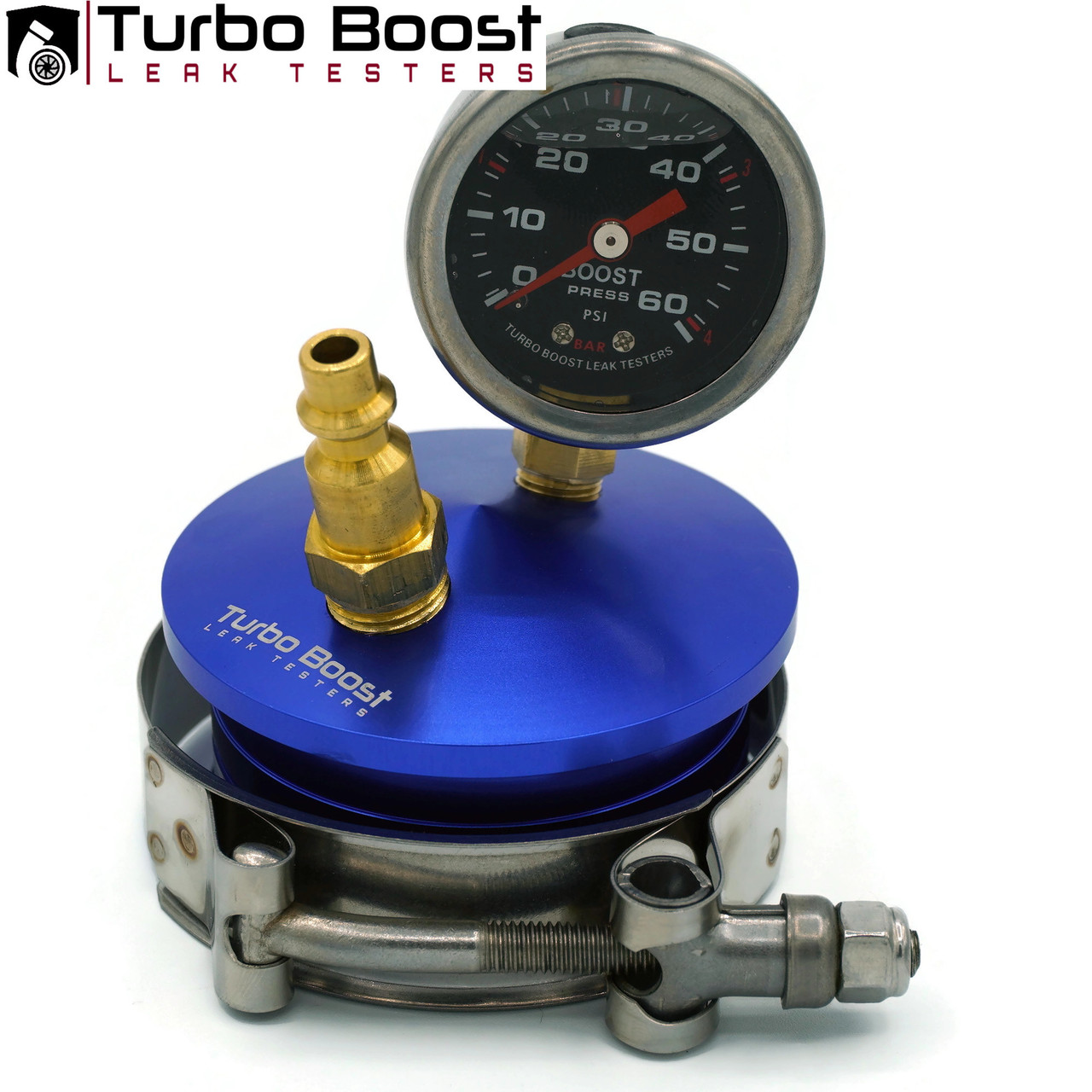 DURAMAX 6.6L Turbo Boost Leak Tester -  BILLET ALUM-  HIGH BOOST 60 PSI - COMP Fitting M-Type - PRO-Kit 5 ft. Extension Line w/On Off Valve - Fits  LB7 / LLY / LBZ / LMM / LML