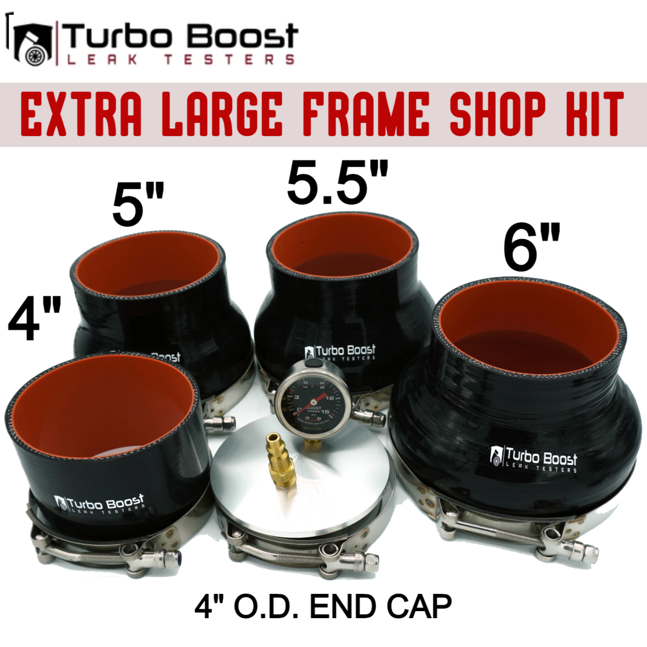 Large Frame Shop Turbo Boost Leak Tester kit 4 5 5.5 6 - TURBO