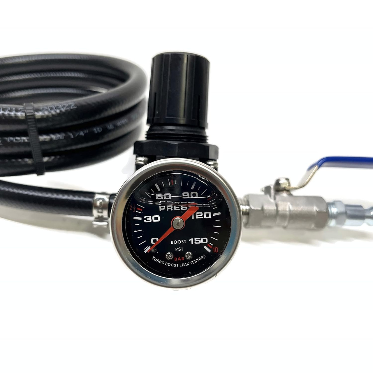 5" Pro-Kit Turbo Boost Leak Tester - Billet 6061 Aluminum w/ 5 ft Extension Line & 150 PSI Regulator