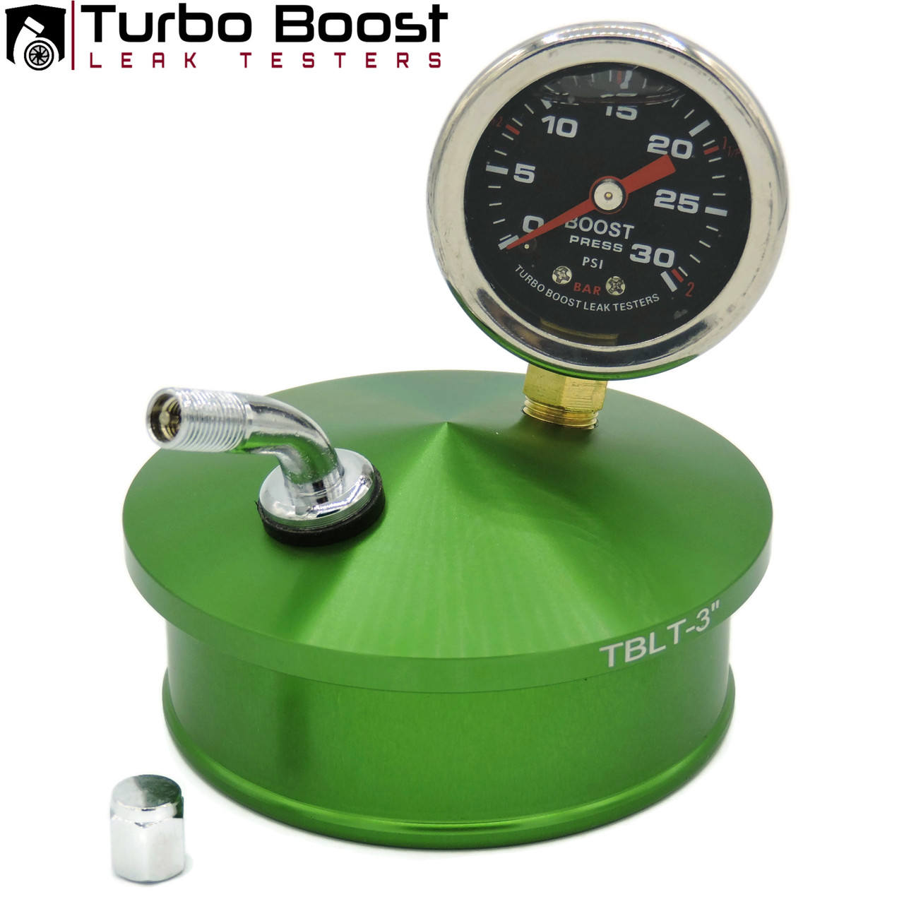 Pressure testing a turbocharged intake system using a 4 inch boost leak tester