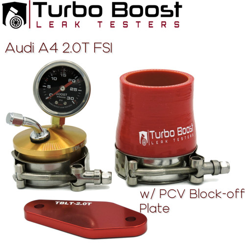 Audi A4 2.0T B7 B8 (2004 - 2016) IHI IS20 Turbo - Premium Boost Leak Tester Kit - Billet Aluminum