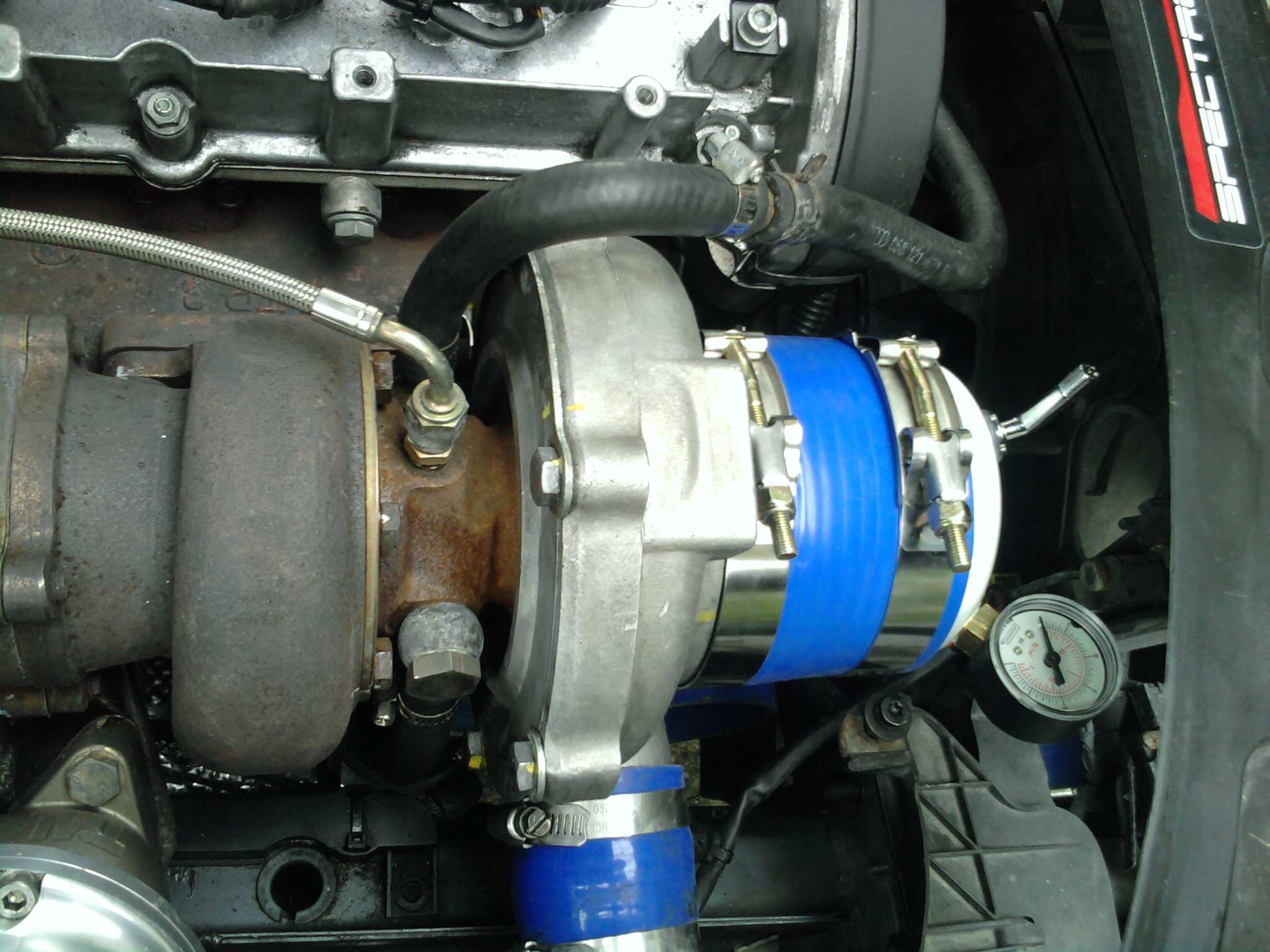 Boost leak tester installed