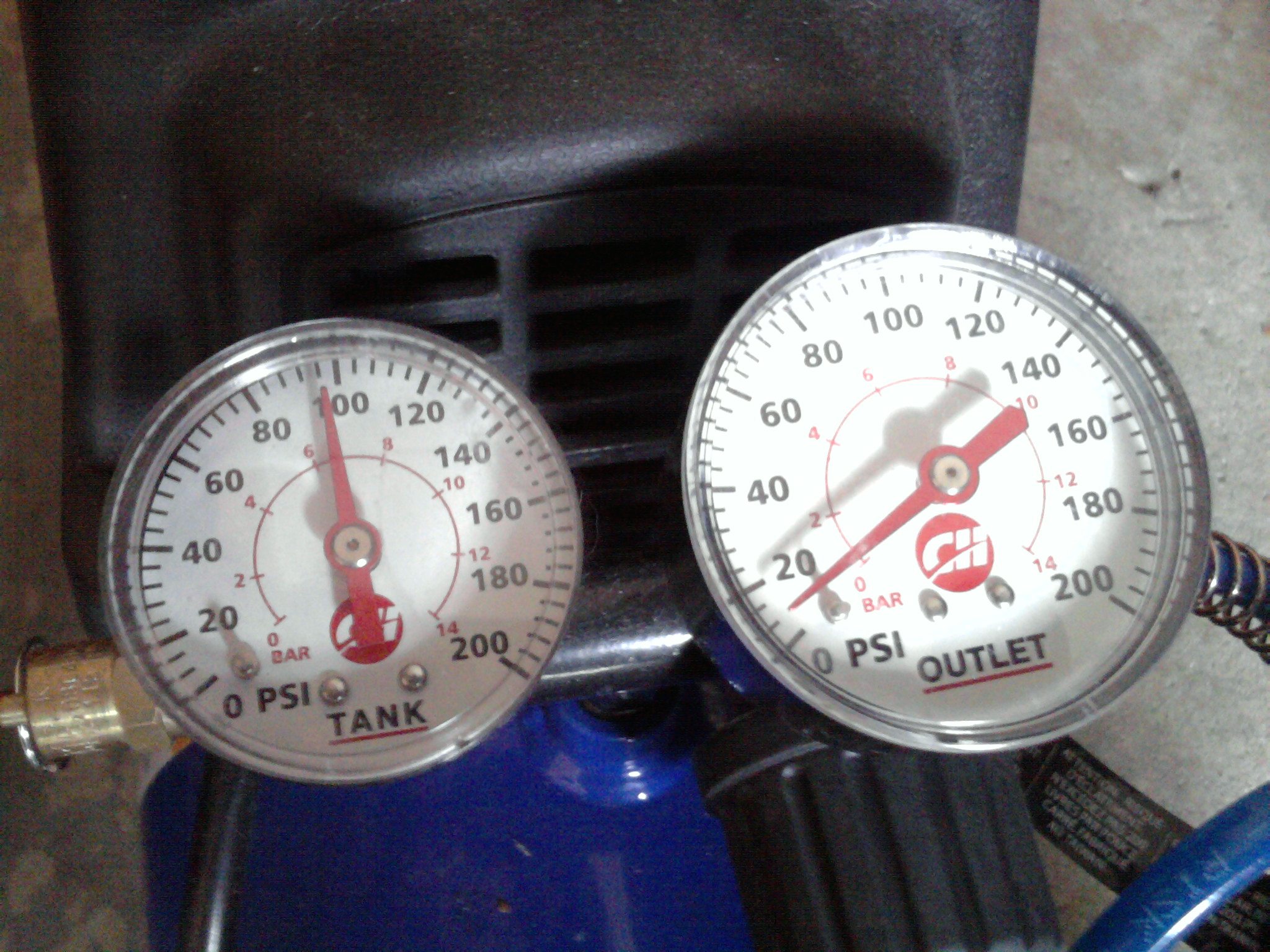 Air compressor setup