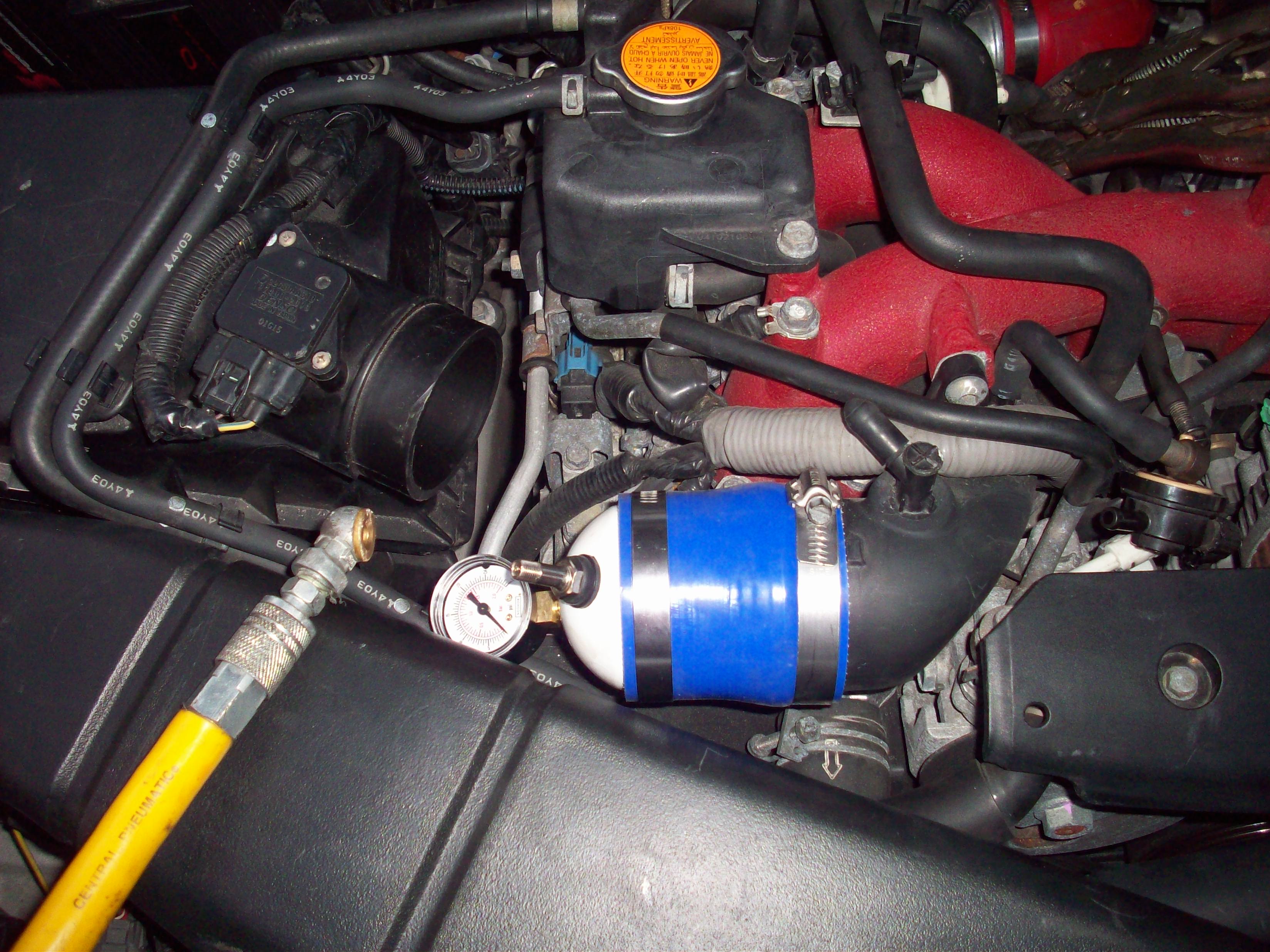 Subaru STI WRX EJ boost leak test