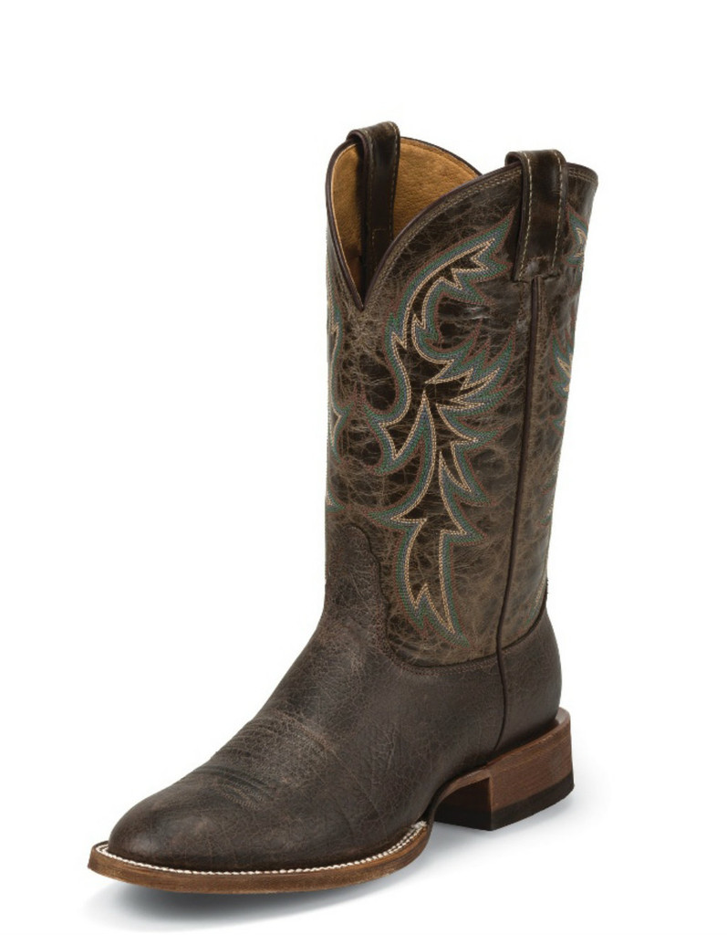 Men's Nocona Boot, Brown Shoulder Print, Brown Shaft, Round Toe