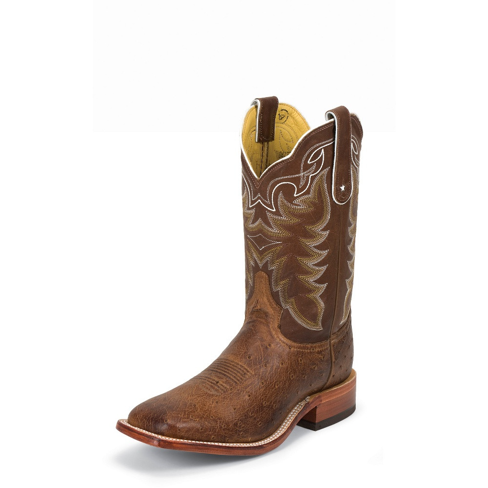 Men's Tony Lama Boot, San Saba Smooth Ostrich, Dark Brown - Chick