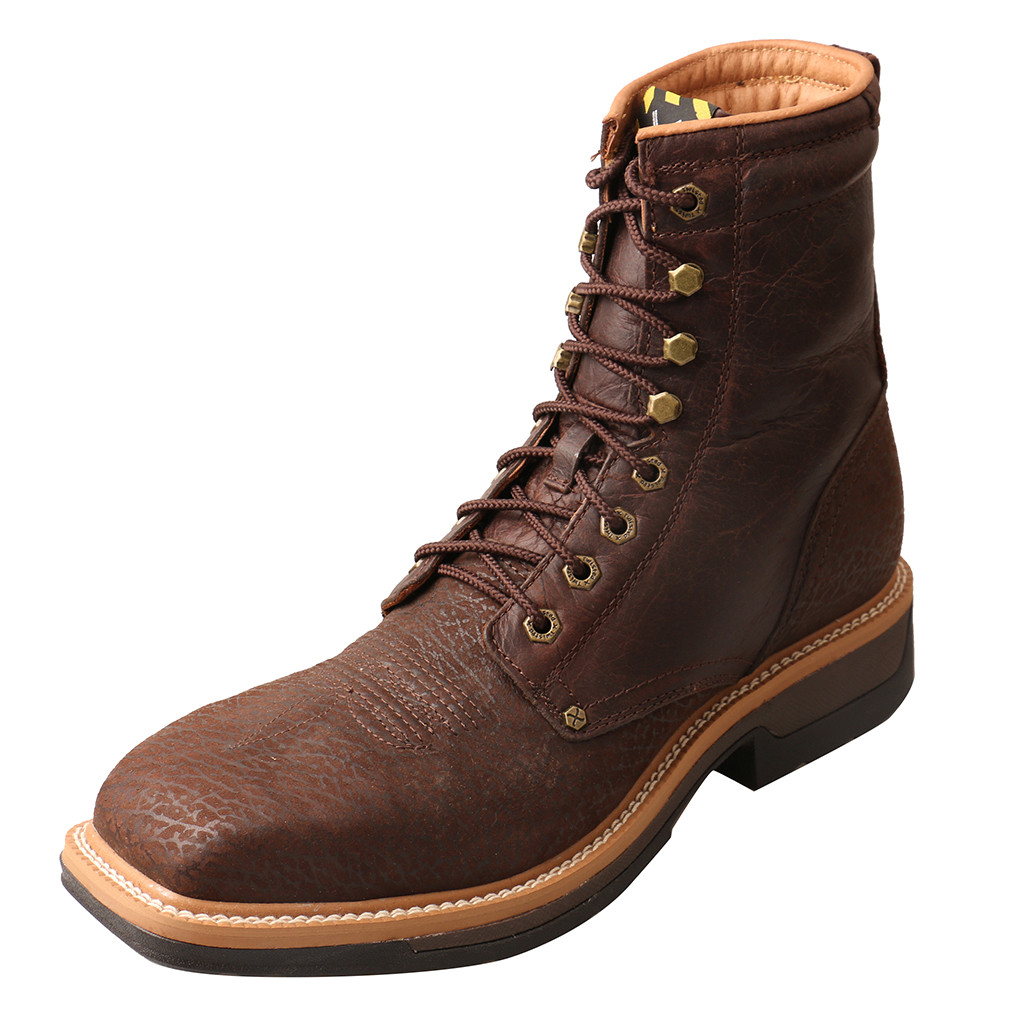 Men's Twisted X Boot, Lace Up, Square Toe, Alloy Toe - Chick Elms