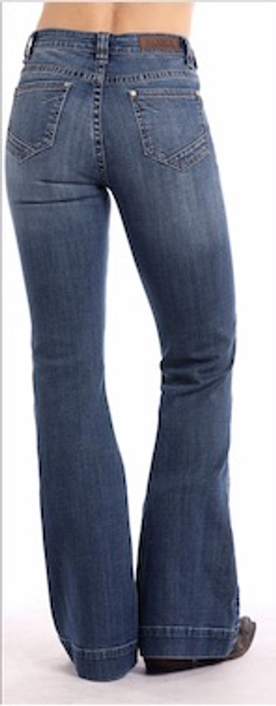 Women's Rock & Roll Jeans, High Rise Trouser, Multi Button