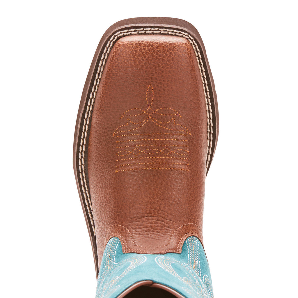 Women's Ariat Boot, Primrose, Brown with Turquoise Shaft