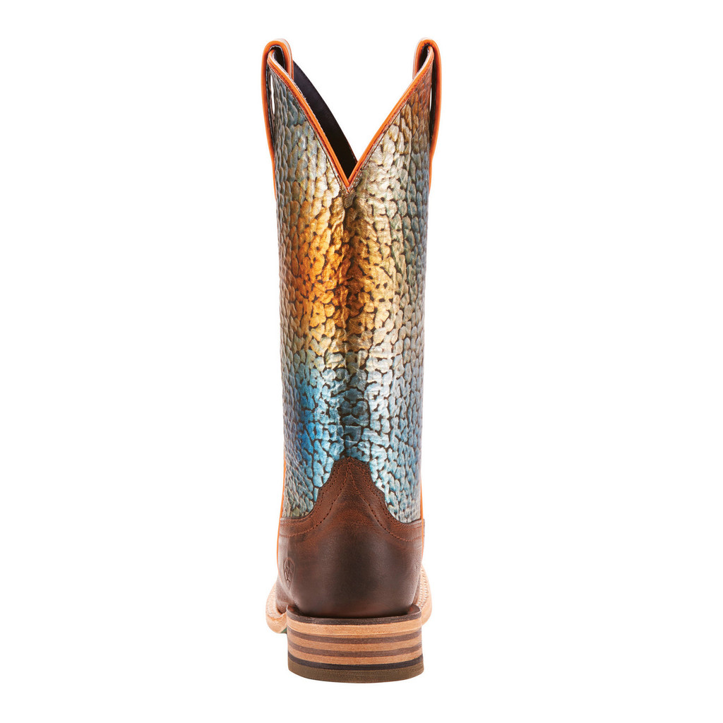 Women's Ariat Boot, Gringa, Brown with Ranbow Scale Shaft