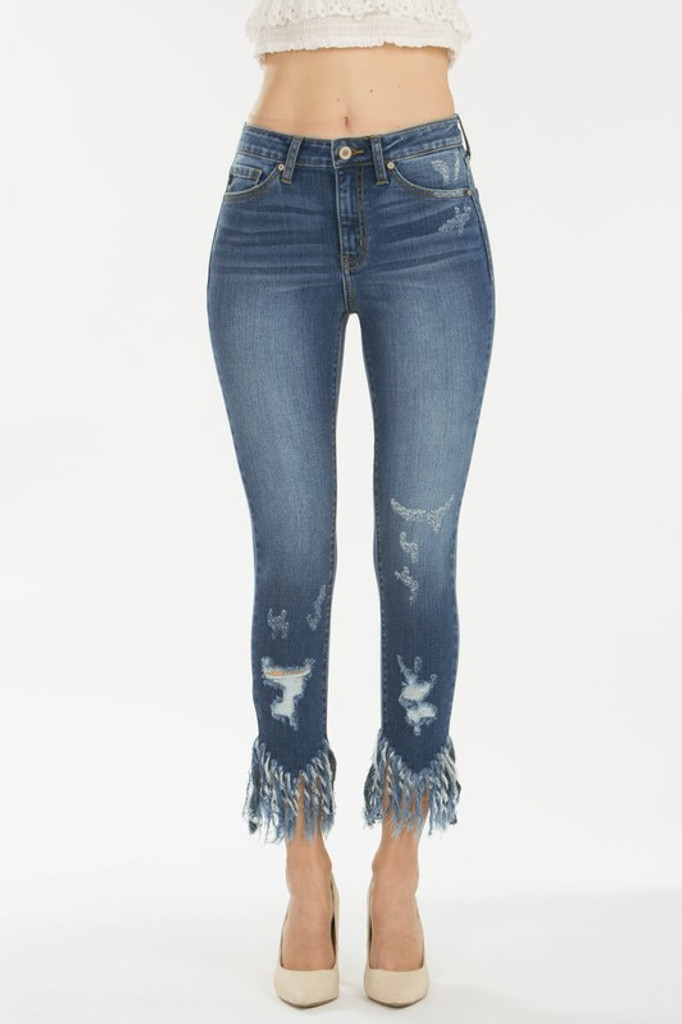 Women's KanCan Jeans, Ankle Skinny, Frayed Hem